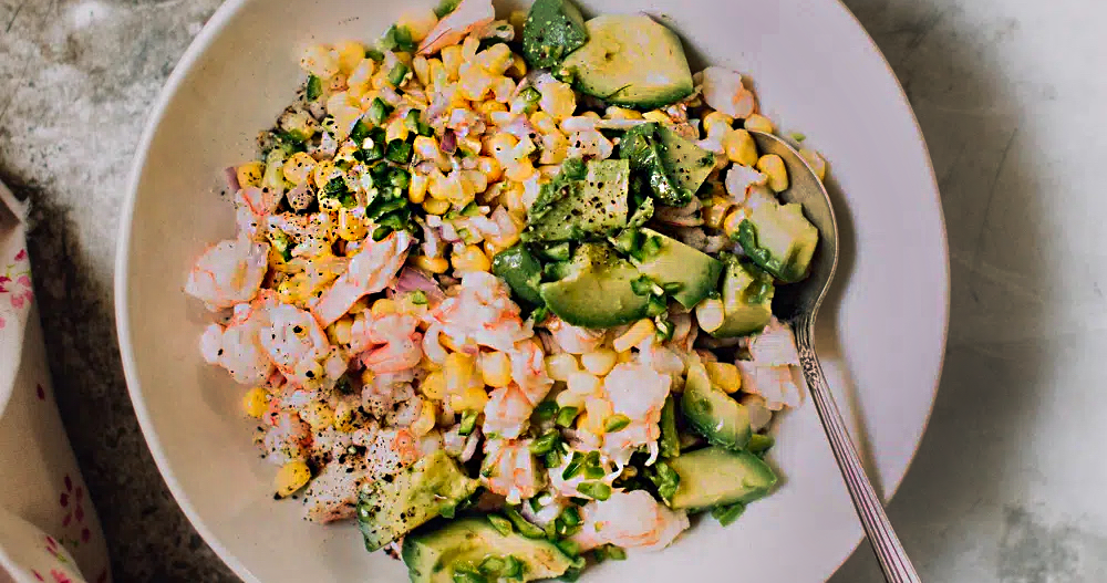Shrimp, Corn, and Avocado Ceviche